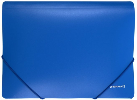 Папка пластиковая на резинке Format, толщина пластика 0,5 мм, синяя