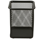 Стакан для канцелярских принадлежностей Brauberg Germanium, 98×80 мм, черный