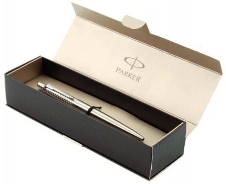 Ручка подарочная шариковая Parker Jotter Premium Classic SS Chiseled, корпус серебристый