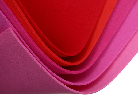 Набор цветной пористой резины (фоамиран) ArtSpace (оттенки), А4, 5 цветов, 5 л., оттенки красного