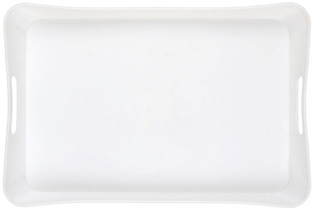 Поднос пластиковый с ручками Rondo, 415*270*55 мм, снежно-белый