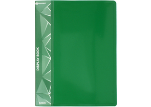 Папка пластиковая на 60 файлов «Бюрократ», толщина пластика 0,7 мм, зеленая