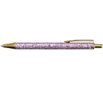 Ручка подарочная шариковая автоматическая Meshu Pink Shimmer, корпус фиолетовый с золотистым, стержень синий