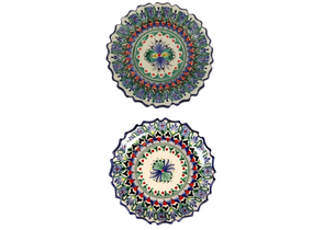 Тарелка керамическая «Риштанская», диаметр 15 см, «Цветы», ассорти