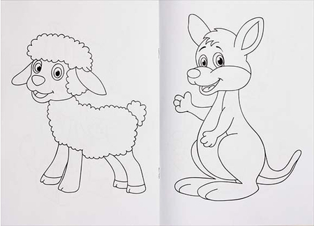 Книжка-раскраска «Животные», 200*285 мм, 8 л.