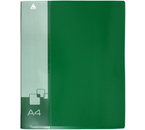 Папка пластиковая на 4-х кольцах «Бюрократ», толщина пластика 0,7 мм, зеленая
