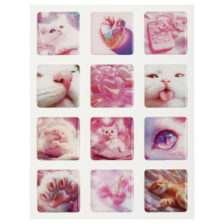 Наклейки гелевые на телефон Meshu, 12 шт., 10,5*14 см, Sweet Sugar