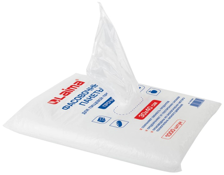 Пакеты фасовочные для пищевых продуктов Laima, 30*40 см, 10 мкм, 1000 шт., «Прочные» Пакеты фасовочные для пищевых продуктов Laima, 30*40 см, 10 мкм, 1000 шт., «Прочные»