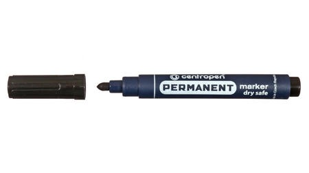 Маркер перманентный Centropen DrySafe 8510, черный Маркер перманентный Centropen DrySafe 8510, черный