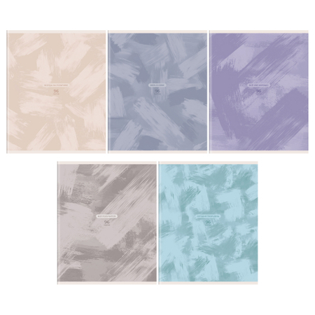 Тетрадь общая А5, 96 л. на скобе BG «Акварель», 160*200 мм, клетка, ассорти