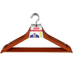 Вешалка-плечики для одежды OfficeClean, 5 шт., длина 45 см (р-р 48-50), натуральное дерево Вешалка-плечики для одежды OfficeClean, 5 шт., длина 45 см (р-р 48-50), натуральное дерево