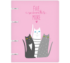 Тетрадь общая А5, 80 л. на кольцах «Полиграф Принт», 160×215 мм, клетка, «Дай мне 5 минут»