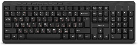 Клавиатура и мышь Sven KB-C3400W, беспроводные, черные Клавиатура и мышь Sven KB-C3400W, беспроводные, черные
