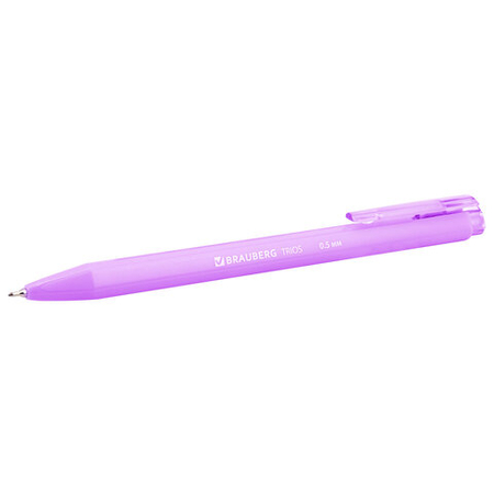 Ручка шариковая автоматическая одноразовая Brauberg Trios Pastel Color, корпус ассорти, стержень синий Ручка шариковая автоматическая одноразовая Brauberg Trios Pastel Color, корпус ассорти, стержень синий
