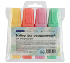 Набор маркеров-текстовыделителей OfficeSpace, 4 цвета, пастель