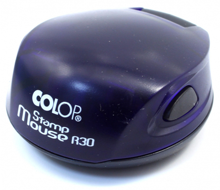 Полуавтоматическая оснастка Colop Stamp Mouse R30/R40, для клише печати ø30 мм, корпус цвета индиго