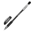 Ручка гелевая Brauberg Fine Gel, корпус прозрачный, стержень черный