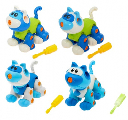 Конструктор винтовой «Кошечка», 43 детали, цвета деталей конструктора - ассорти Конструктор винтовой «Кошечка», 43 детали, цвета деталей конструктора - ассорти