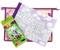 Папка для тетрадей «Фиолетовые птицы» с наполнением, 3 предмета