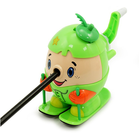 Точилка механическая детская Darvish, 1 отверстие, в форме человечка на лыжах, ассорти (цена за 1 шт.)