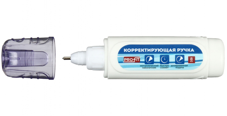 Корректирующая ручка Profit, 8 мл, металлический пишущий узел Корректирующая ручка Profit, 8 мл, металлический пишущий узел