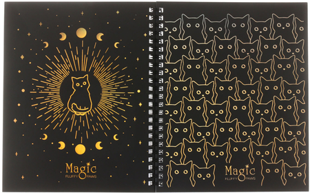 Тетрадь общая А5, 80 л. на гребне Meshu Black Cat, 165*205 мм, клетка Тетрадь общая А5, 80 л. на гребне Meshu Black Cat, 165*205 мм, клетка