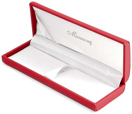 Футляр для ручек Manzoni, 160*60*25 мм, красный, с белой подкладкой