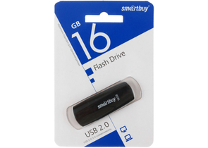 Флеш-накопитель SmartBuy Scout, 16 Gb, корпус черный