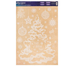 Наклейка на стекло Sima-Land, 33×50 см, «Зимняя ёлочка» (многоразовая)