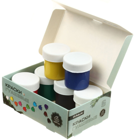 Гуашь «Мир динозавров», 6 цветов*20 мл