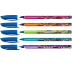 Ручка шариковая одноразовая Berlingo Triangle 100T Elements, корпус ассорти, стержень синий