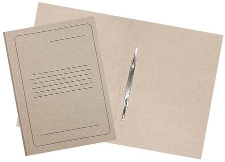 Папка картонная со скоросшивателем, А4, плотность 300 г/м2, немелованная, металлический скоросшиватель