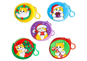 Кошелек детский для мелочи Sima-Land (плюш), 9×1 см, «Котик праздничный», ассорти Кошелек детский для мелочи Sima-Land (плюш), 9×1 см, «Котик праздничный», ассорти