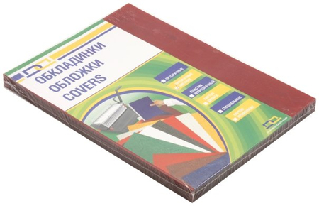 Обложки для переплета пластиковые D&A, А4, 100 шт., 180 мкм, прозрачные красные