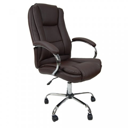 Кресло офисное Calviano Vito 3138 для руководителя, обивка - экокожа коричневая