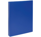 Папка пластиковая на 2-х кольцах «Стамм», толщина пластика 0,5 мм, синяя