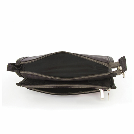 Пенал трехкамерный мягкий «Юнландия», 200*70*90 мм, «Футбол», черный