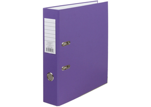 Папка-регистратор «Эко» с односторонним ПВХ-покрытием, корешок 70 мм, фиолетовый