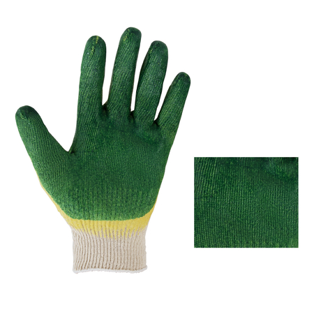 Перчатки хлопчатобумажные с латексным покрытием Laima «Люкс», 13 класс, белые с зеленым Перчатки хлопчатобумажные с латексным покрытием Laima «Люкс», 13 класс, белые с зеленым