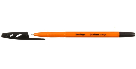 Ручка шариковая Berlingo Tribase Orange, корпус оранжевый, стержень черный