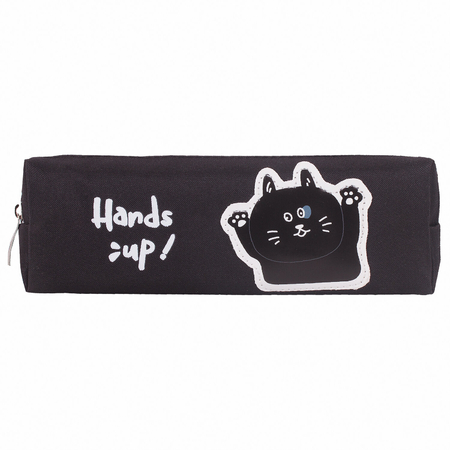 Пенал-косметичка «Юнландия», 19*4*6 см, Cat, черный