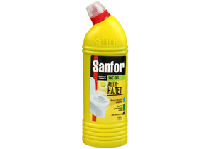 Средство для чистки сантехники Sanfor WC Gel, 750 г, «Лимонная свежесть»