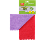 Салфетки для уборки из микрофибры OfficeClean, 2 шт., 25×25 см, ассорти