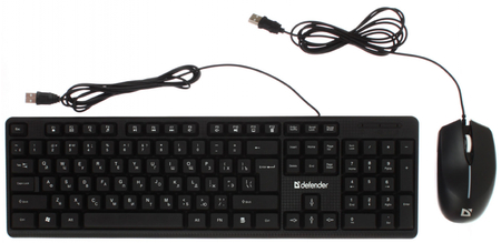 Клавиатура и мышь Defender Triumph C-991, USB, проводные, черные