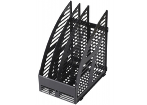 Лоток вертикальный сборный Workmate, 285×235×160 мм, 3 отделения, черный Лоток вертикальный сборный Workmate, 285×235×160 мм, 3 отделения, черный