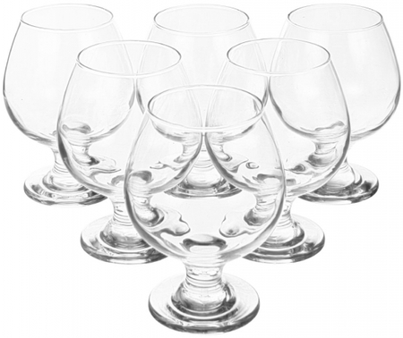 Набор бокалов стеклянных для бренди Lav, 6 шт., 390 мл