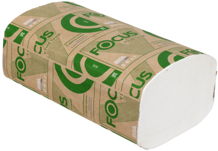 Полотенца бумажные Focus Eco (в пачке), 1 пачка, ширина 225 мм, белые