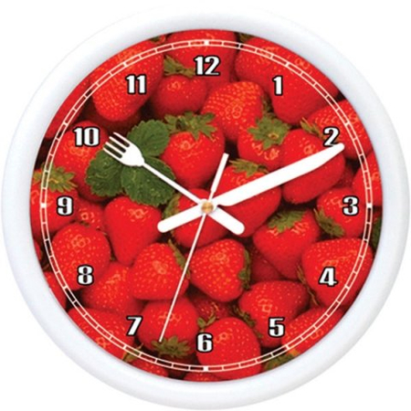 Часы настенные «Тройка», «Клубника»