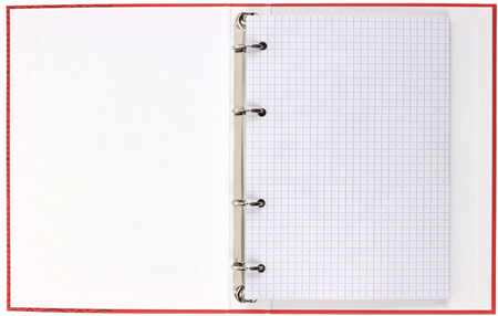 Тетрадь общая А5, 120 л. на кольцах «Цвет и графика (красный)», 165*225 мм, клетка