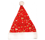 Колпак новогодний Sima-Land, 29×40 см, «Ёлочки и звёзды», красный